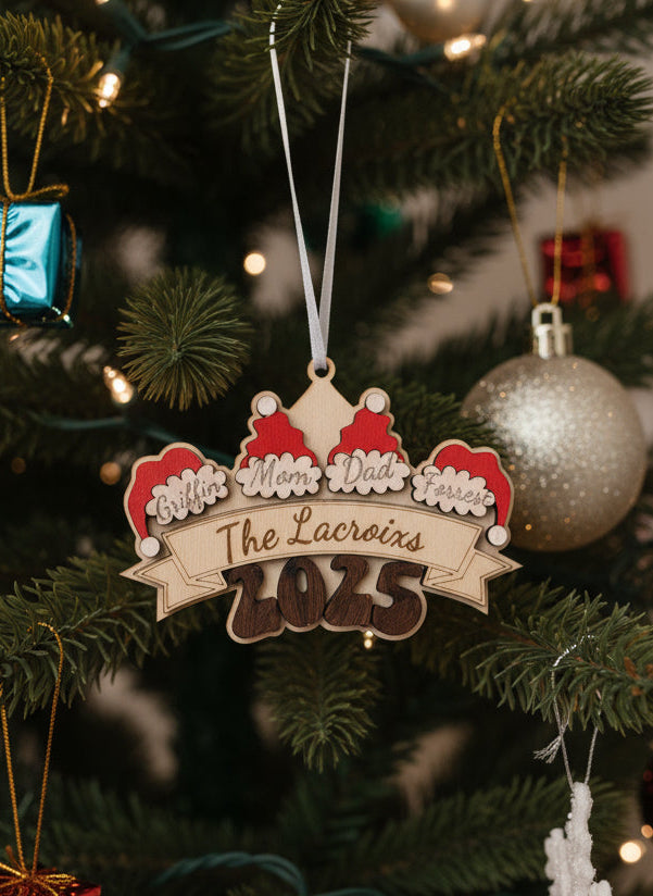 Customizable Family Christmas Ornament