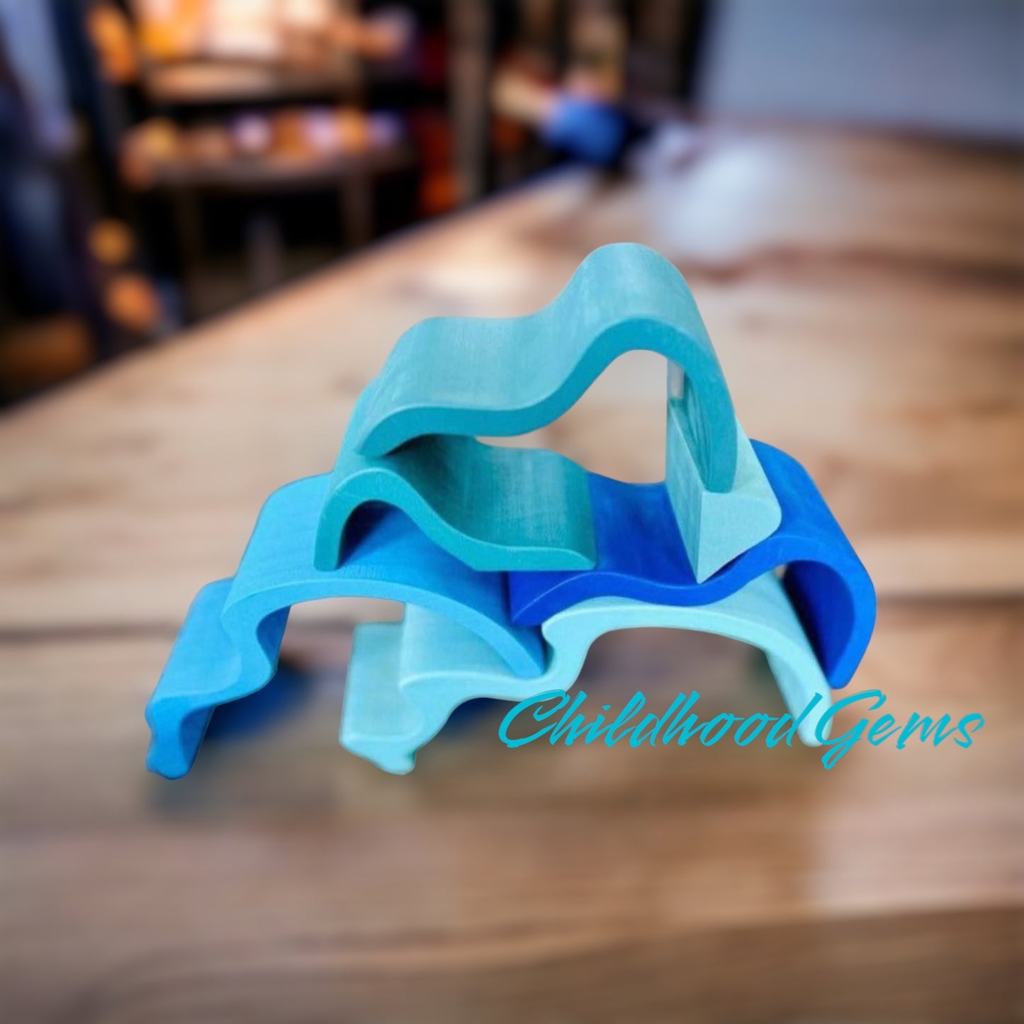 Wooden Water Waves Stacker - Waldorf Toys