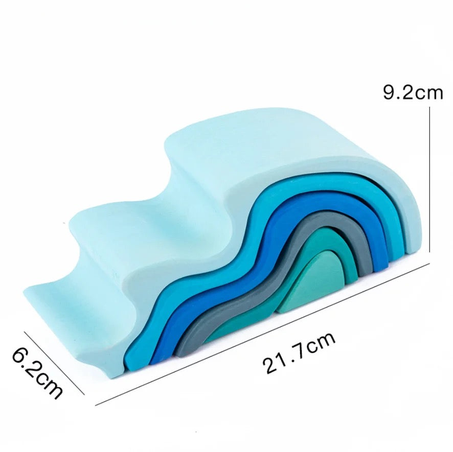 Wooden Water Waves Stacker - Waldorf Toys