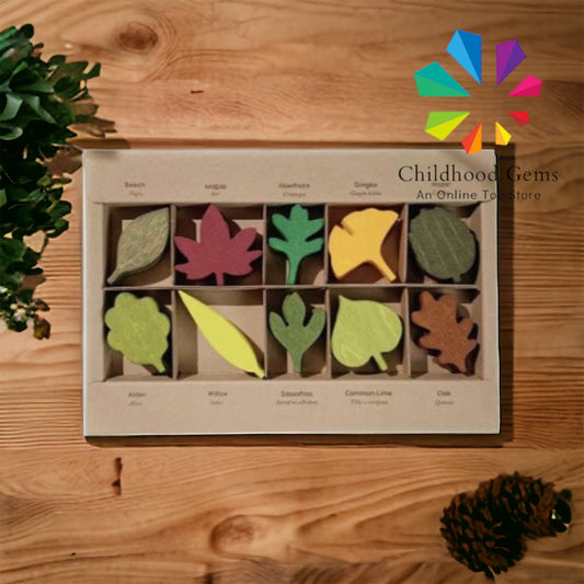 Wooden Woodland Leaves, Montessori Activities