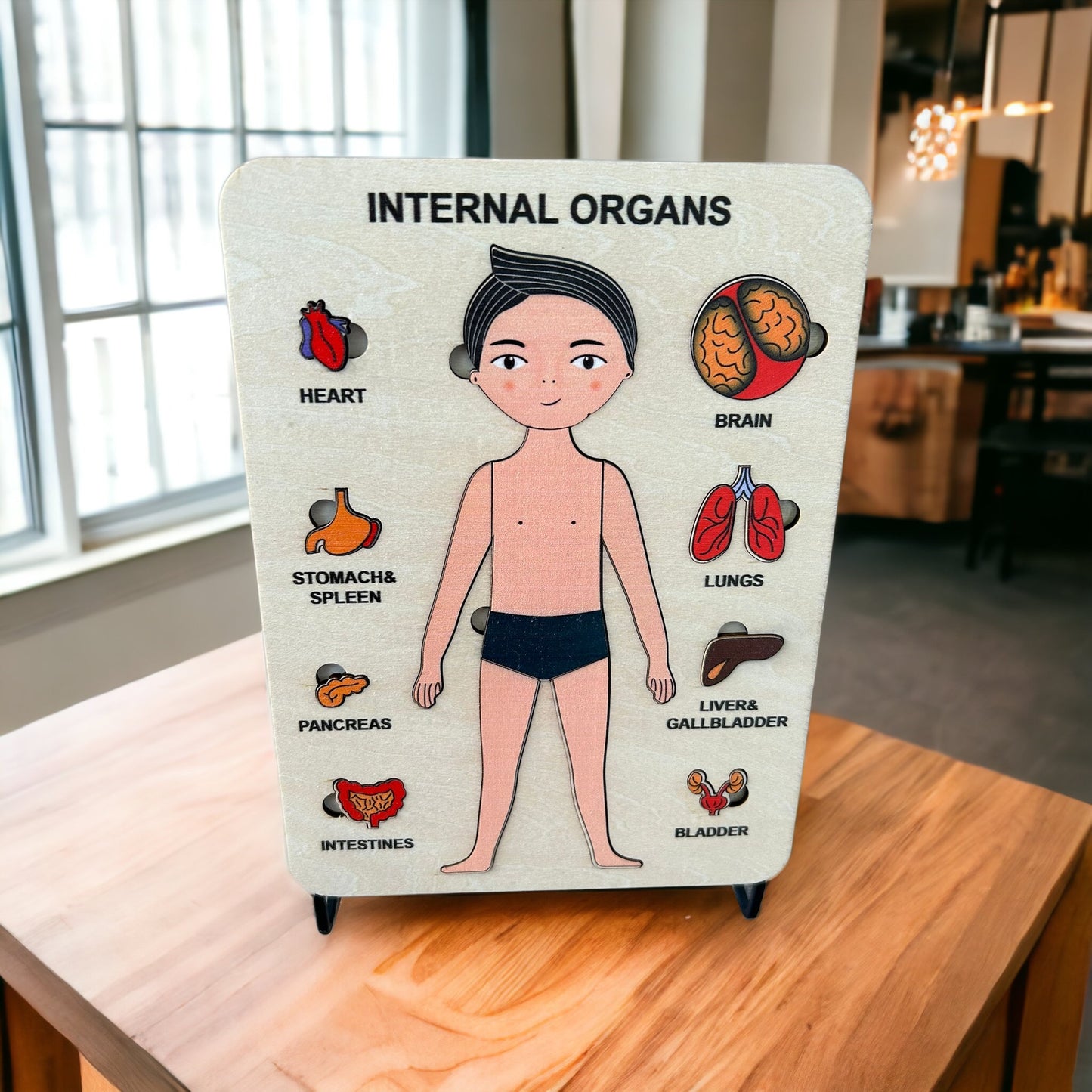 Wooden Human Body Puzzle for Preschoolers