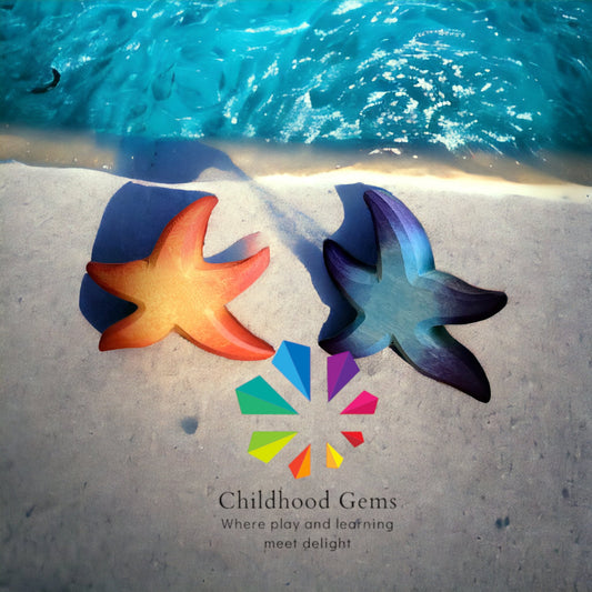 Wooden Starfish Duo – Imaginative Play & Decor for Little Ocean Explorers