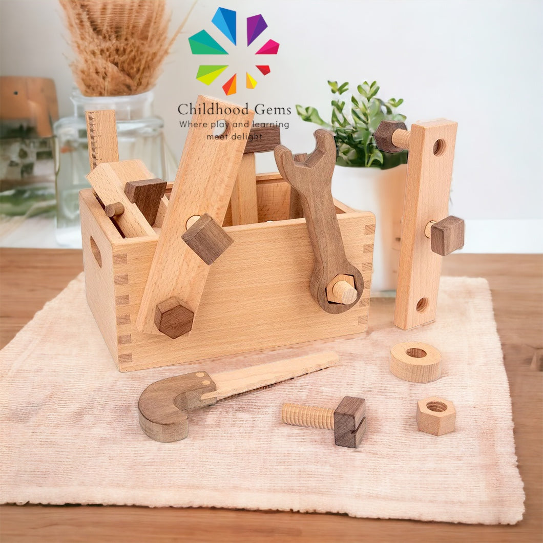 Froggy's Fix-It Kit: Wooden Toolbox for Budding Builders