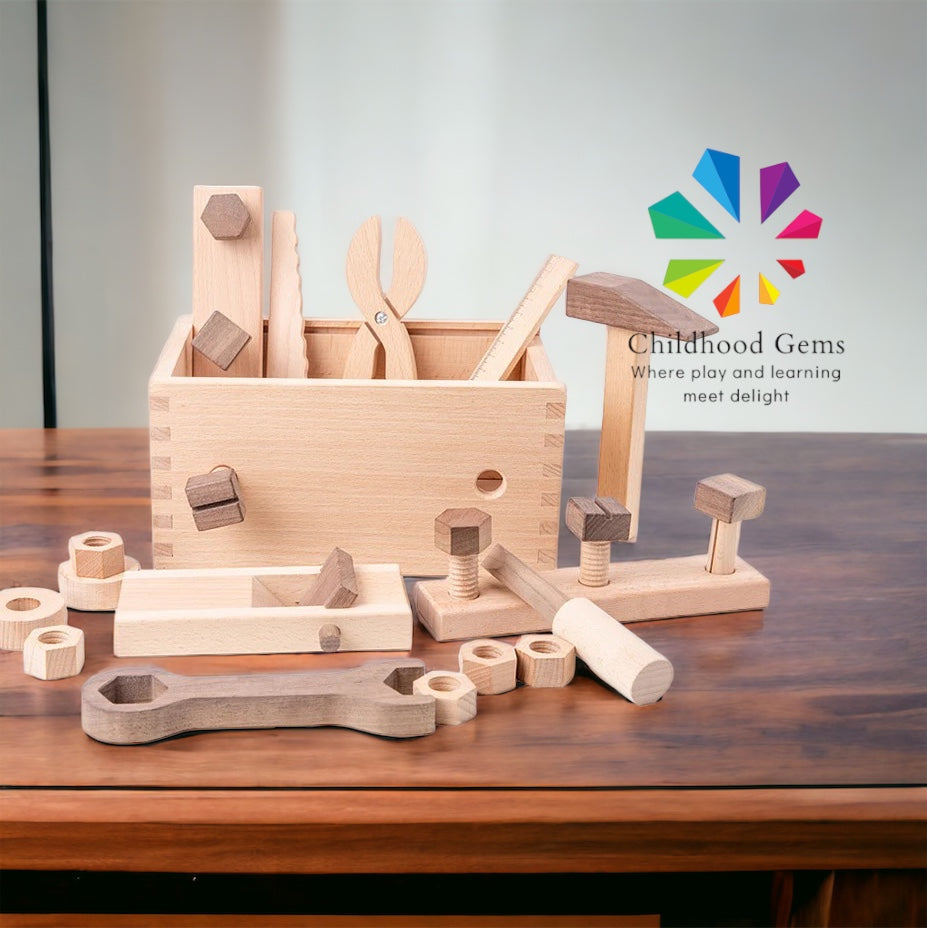 Froggy's Fix-It Kit: Wooden Toolbox for Budding Builders