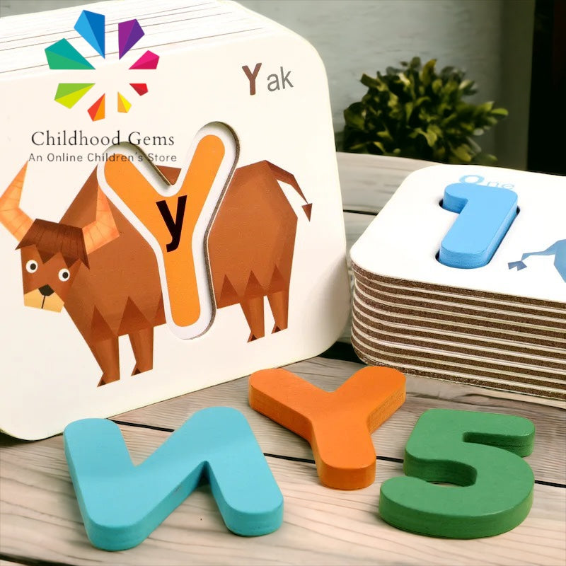 Number and Alphabet Matching Puzzle Set