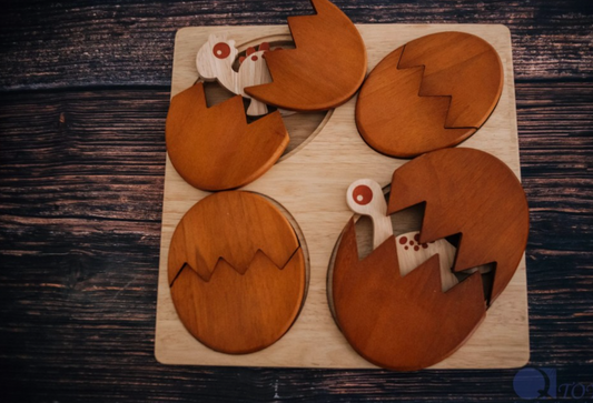 Wooden Dinosaur Hatching Puzzle