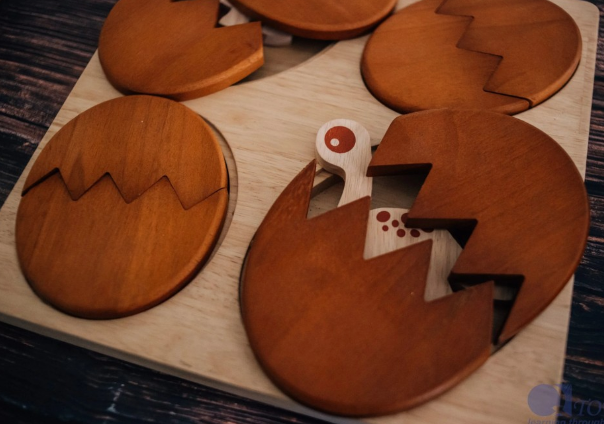 Wooden Dinosaur Hatching Puzzle
