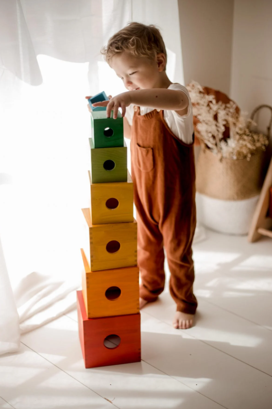 Rainbow Large Nesting & Stacking Boxes: Versatile Learning Fun