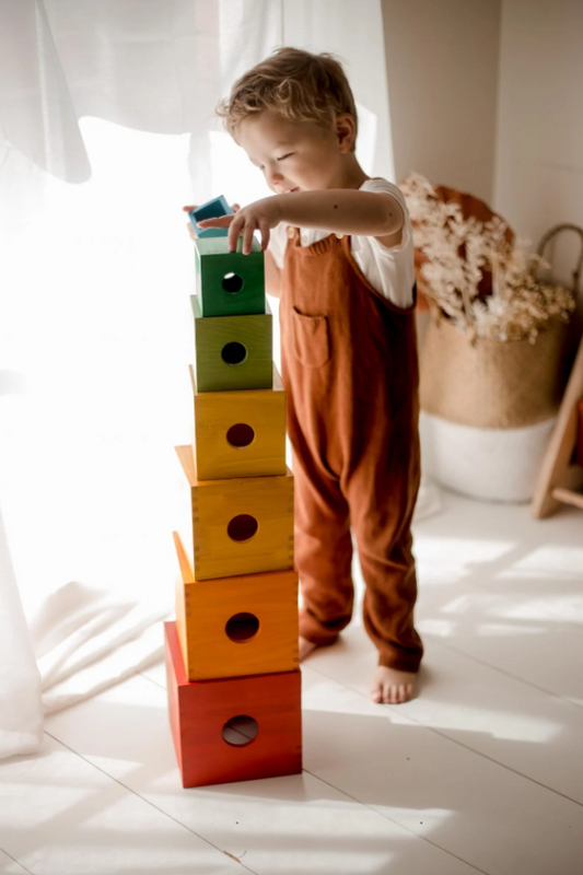 Rainbow Large Nesting & Stacking Boxes: Versatile Learning Fun