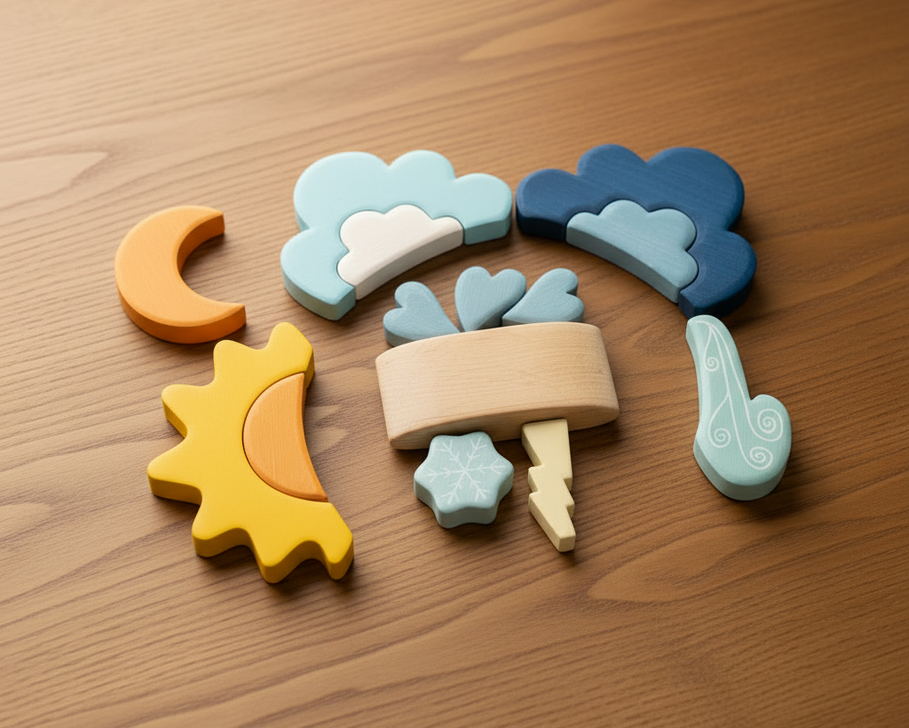 Wooden Weather Building Block Set