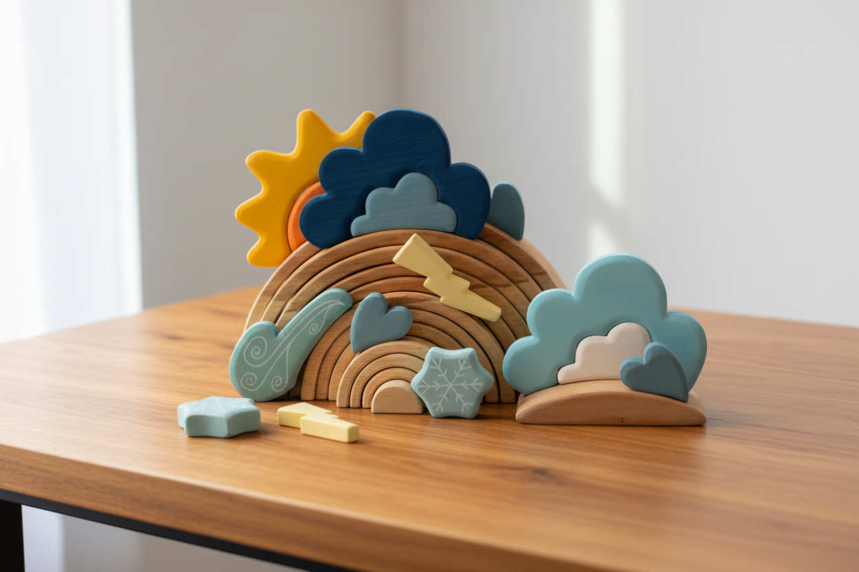 Wooden Weather Building Block Set