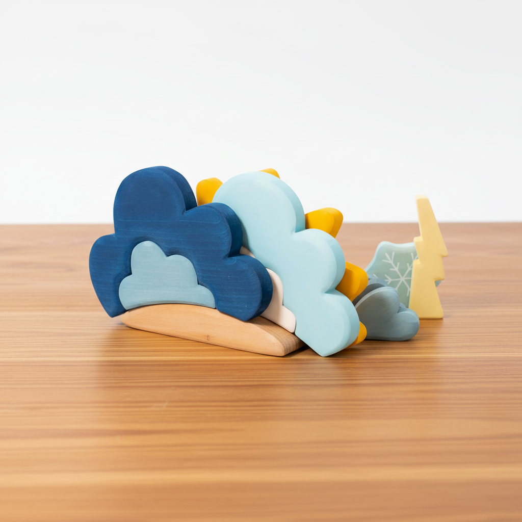 Wooden Weather Building Block Set