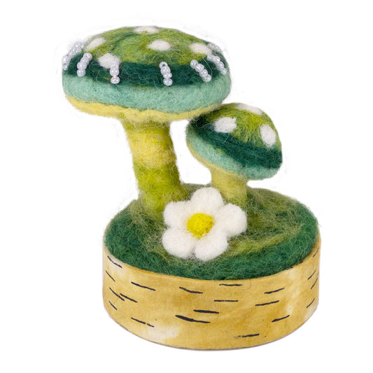 Green Parrot Woodland Mushroom