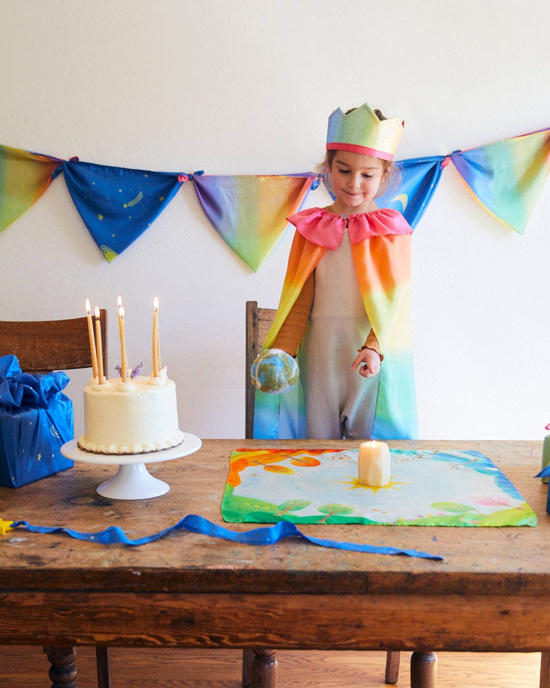Around the Year Playsilk | Circle of the Sun - Montessori Birthday Toy (21” X 21”)