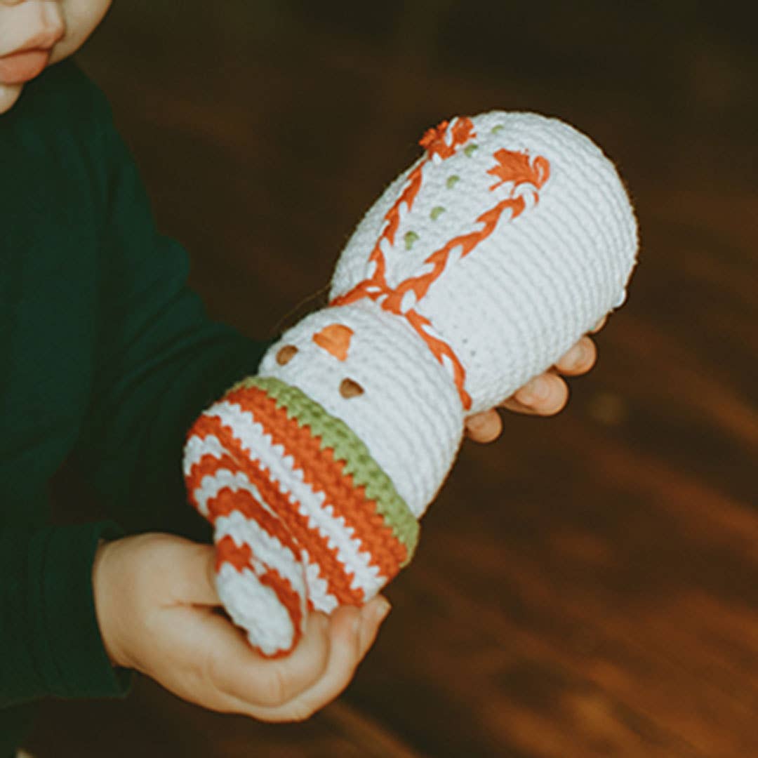 Christmas Baby Rattle - Snowman
