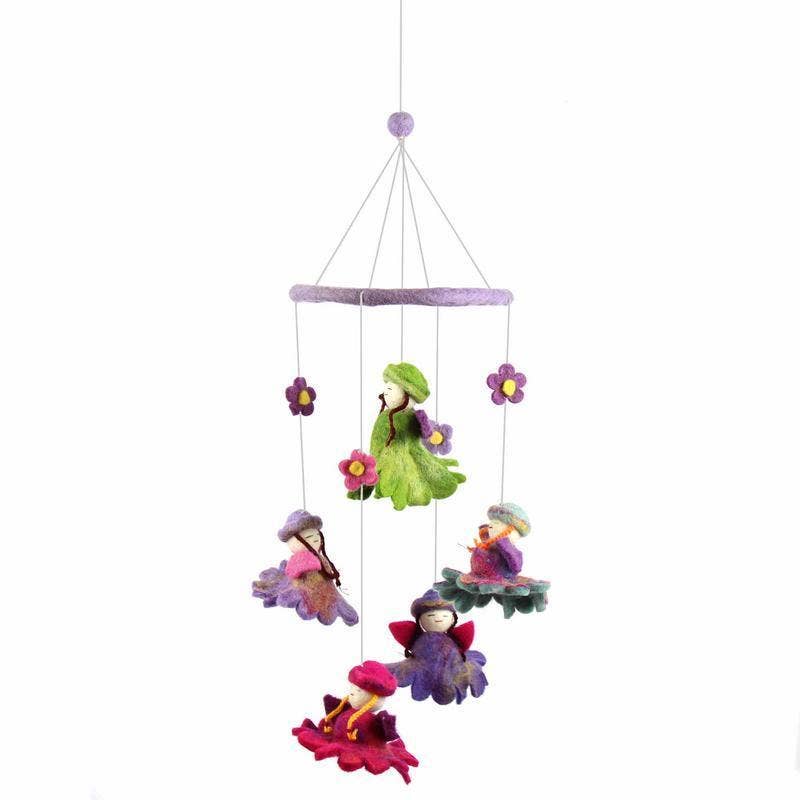 Flower Fairy Baby Nursery Felt Mobile