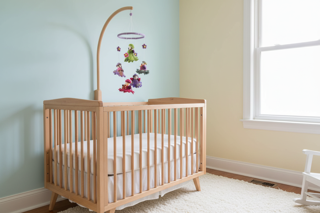 Flower Fairy Baby Nursery Felt Mobile