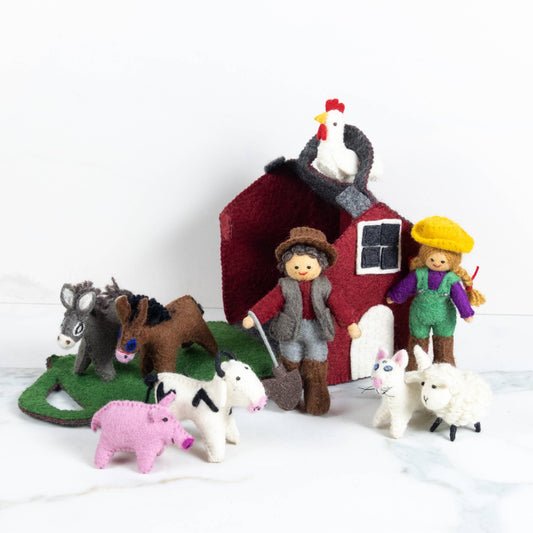 Finger Puppets - Activity Kit - Red Barn Farmhouse Set