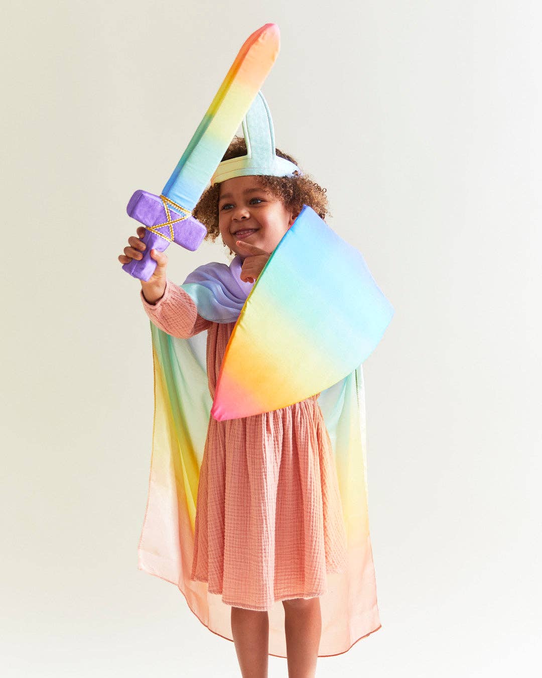 Soft Shield for Kids Knight Costume - Natural, Silk Dress Up