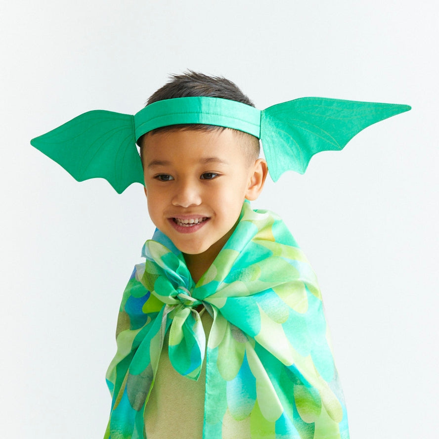 Green Dinosaur Ears Headband by Sarah's Silk