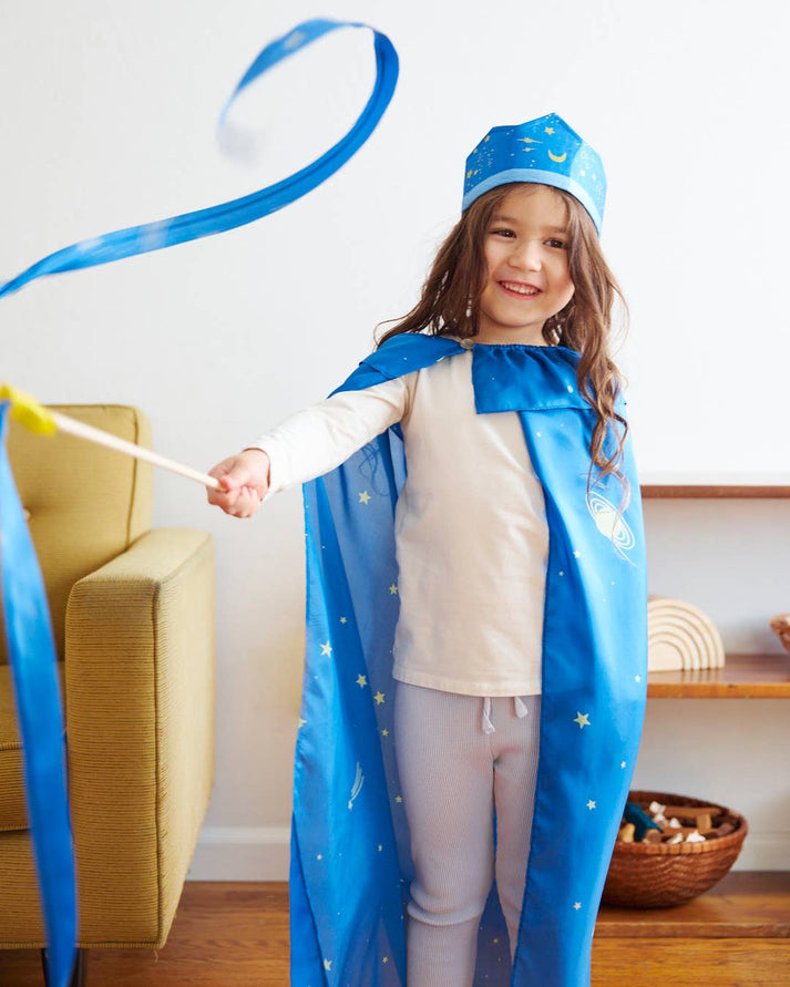 Silk & Wood Streamer -Wand For Pretend Play