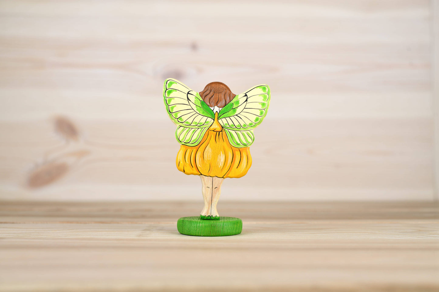 Wooden Yellow Fairy Flower fairy toy for kids