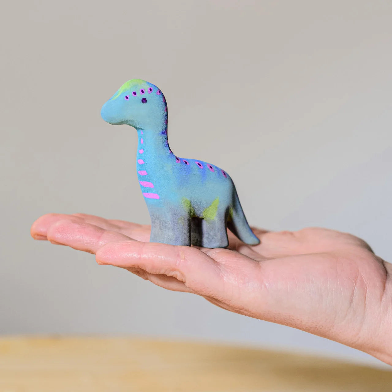 Bumbu Toys Wooden Baby Brontosaurus Dinosaur