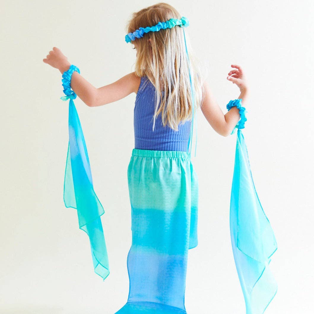 Sarah’s Silks - Sea Wrist Streamers: Sea