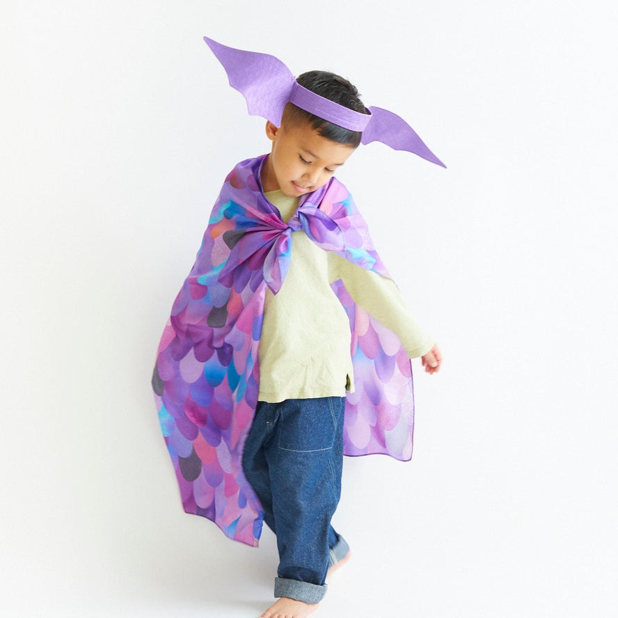 Purple Dinosaur Playsilk (35" X 35") by Sarah's Silk