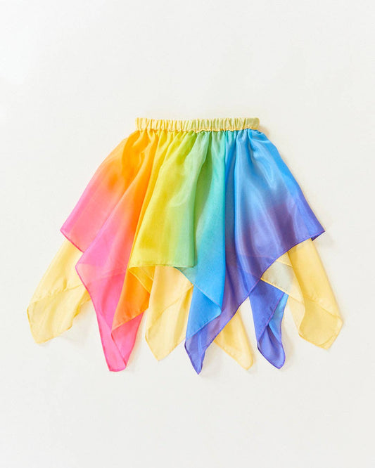 Fairy Skirt - 100% Silk Dress-Up for Pretend Play: Rainbow