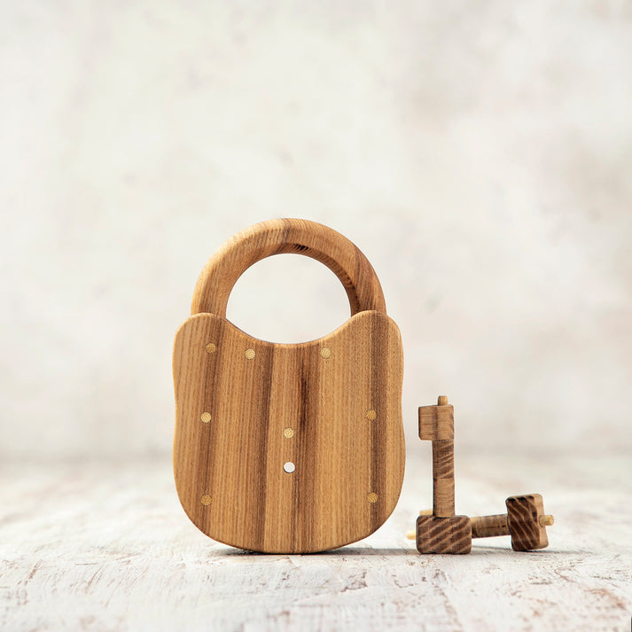 Montessori Wooden Lock with 2 Key