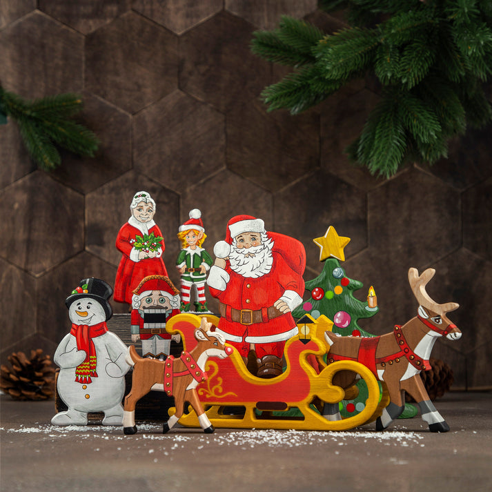 Wooden Rudolph Christmas gift