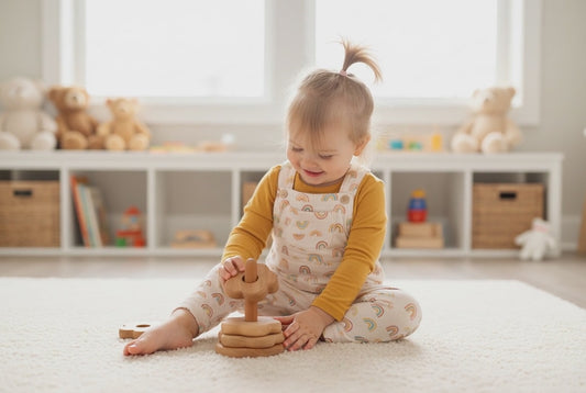 Wooden Caterpillar Stacking Toy Flower