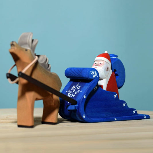 Santa Claus, Sleigh and Reindeer SET