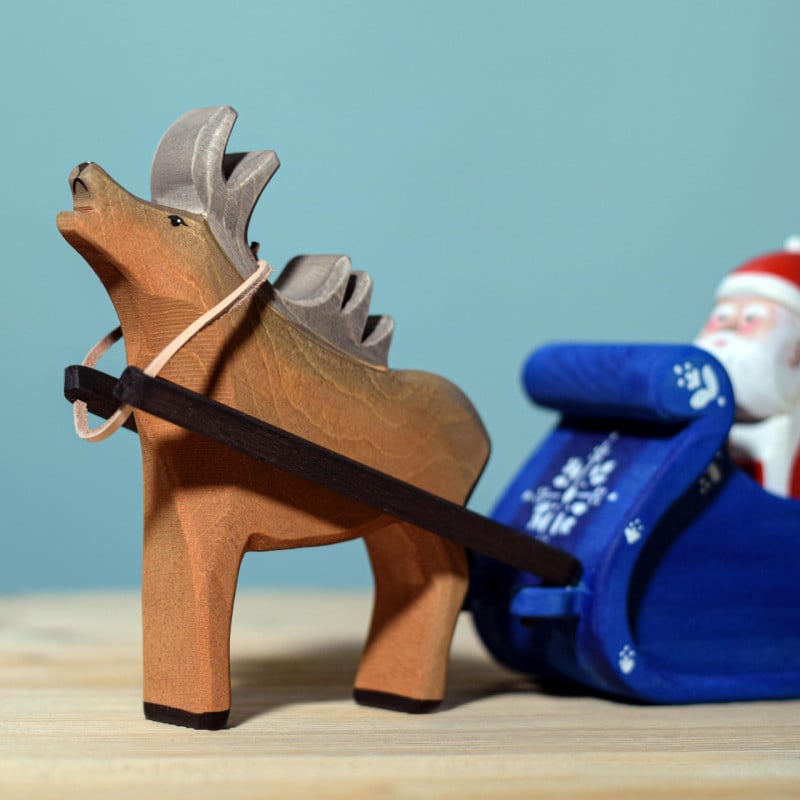 Santa Claus, Sleigh and Reindeer SET