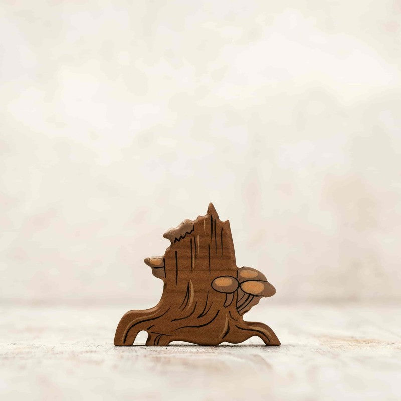 Wooden Log with Mushrooms Toy