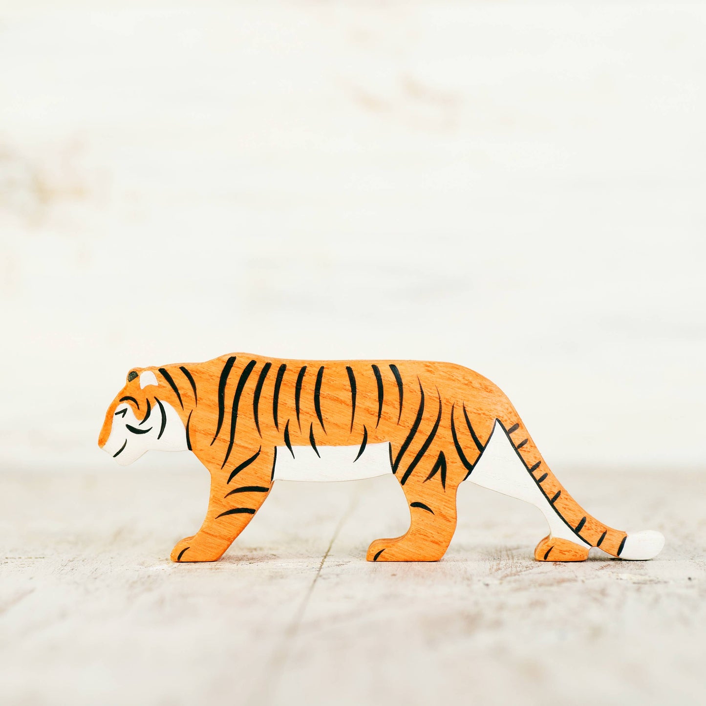 Wooden toy Tiger figurine Safari animal toys African animals